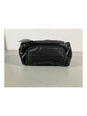 Lug Mini Trolley Cosmetic Case - Compact Black Plastic with Butterfly Design, Sa